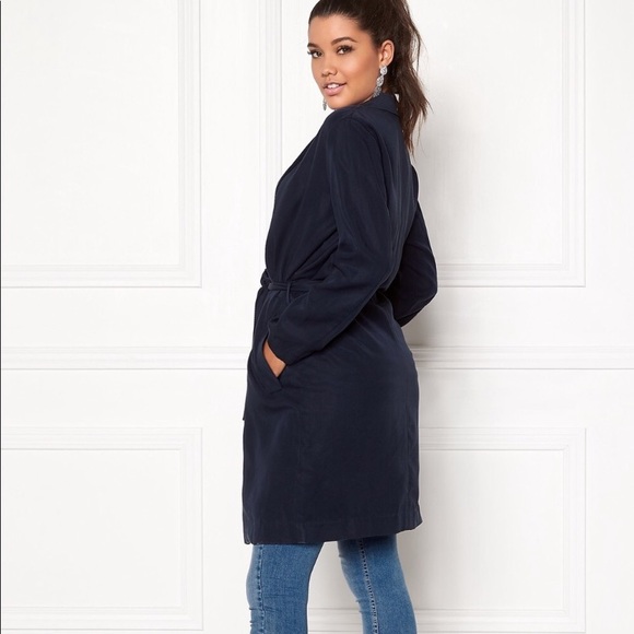 Samsoe Samsoe Black Kaya Trench Coat jacket - Picture 5 of 13